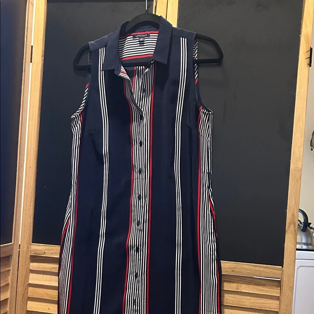 Tommy Hilfiger Navy and Red Striped Dress - Picture 2 of 5